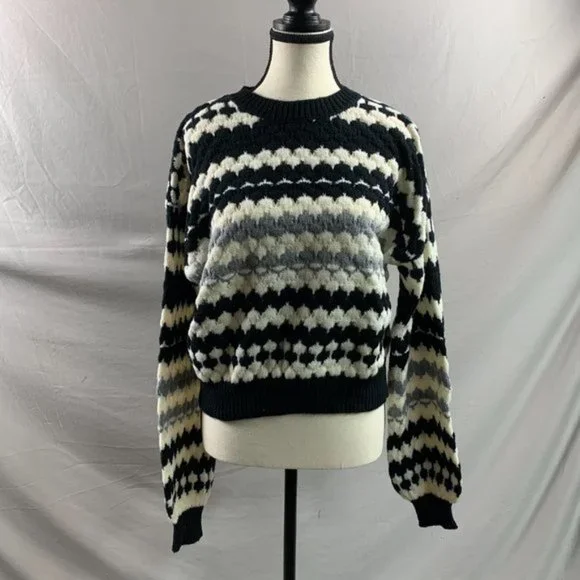Oversized Cozy Color Block Drop Shoulder Sweater - Picture 6 of 6